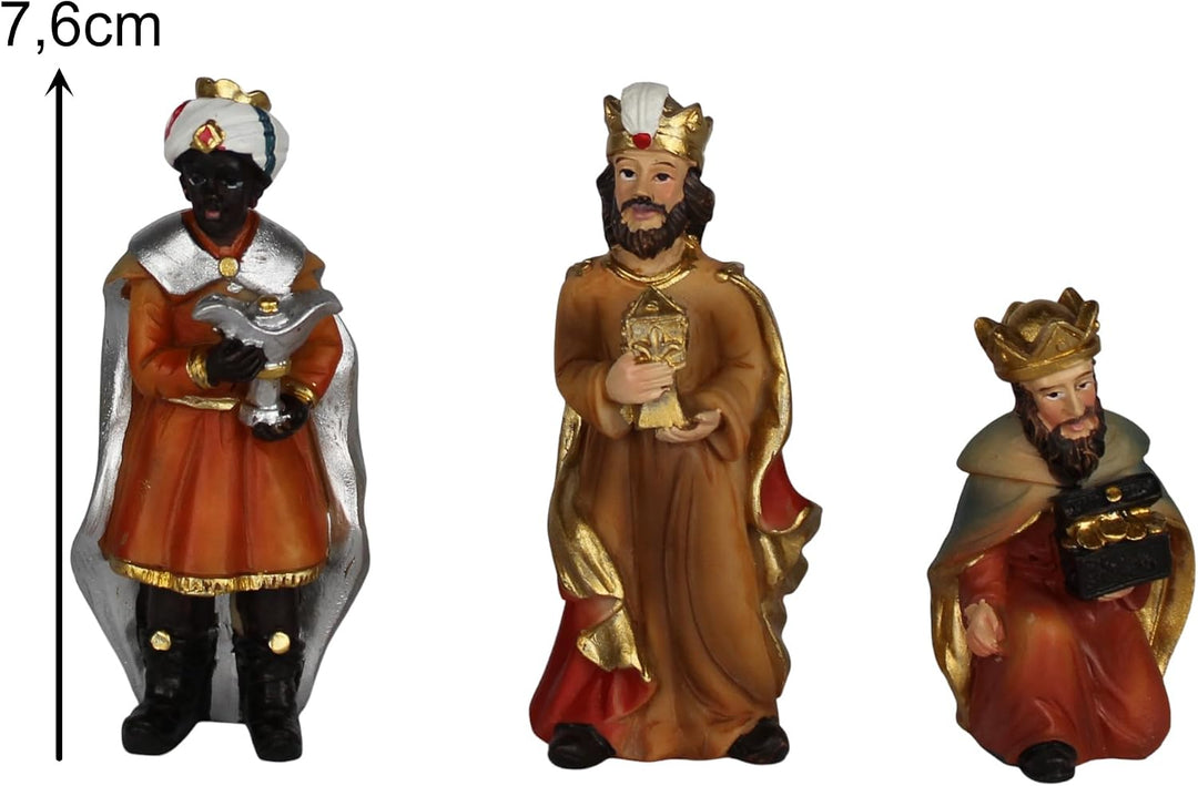 ZICOM Krippenfigurenset Hlg. DREI Könige Eden klassisch ca. 8cm Polyresin handbemalt