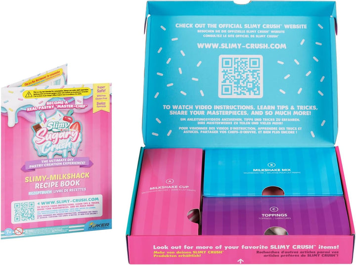 SLIMY Sugary Crush - Milkshack, Slime und Knete Kreativ-Set, Backspiel zum selber Mischen, Formen un