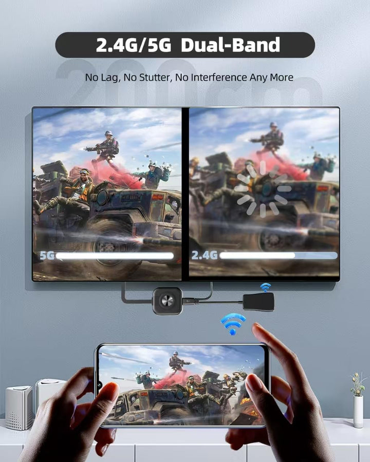 4K Wireless HDMI Adapter für iOS, Android, Windows &amp; Mac, Miracast | Kabellose Bildschirmspiegelung
