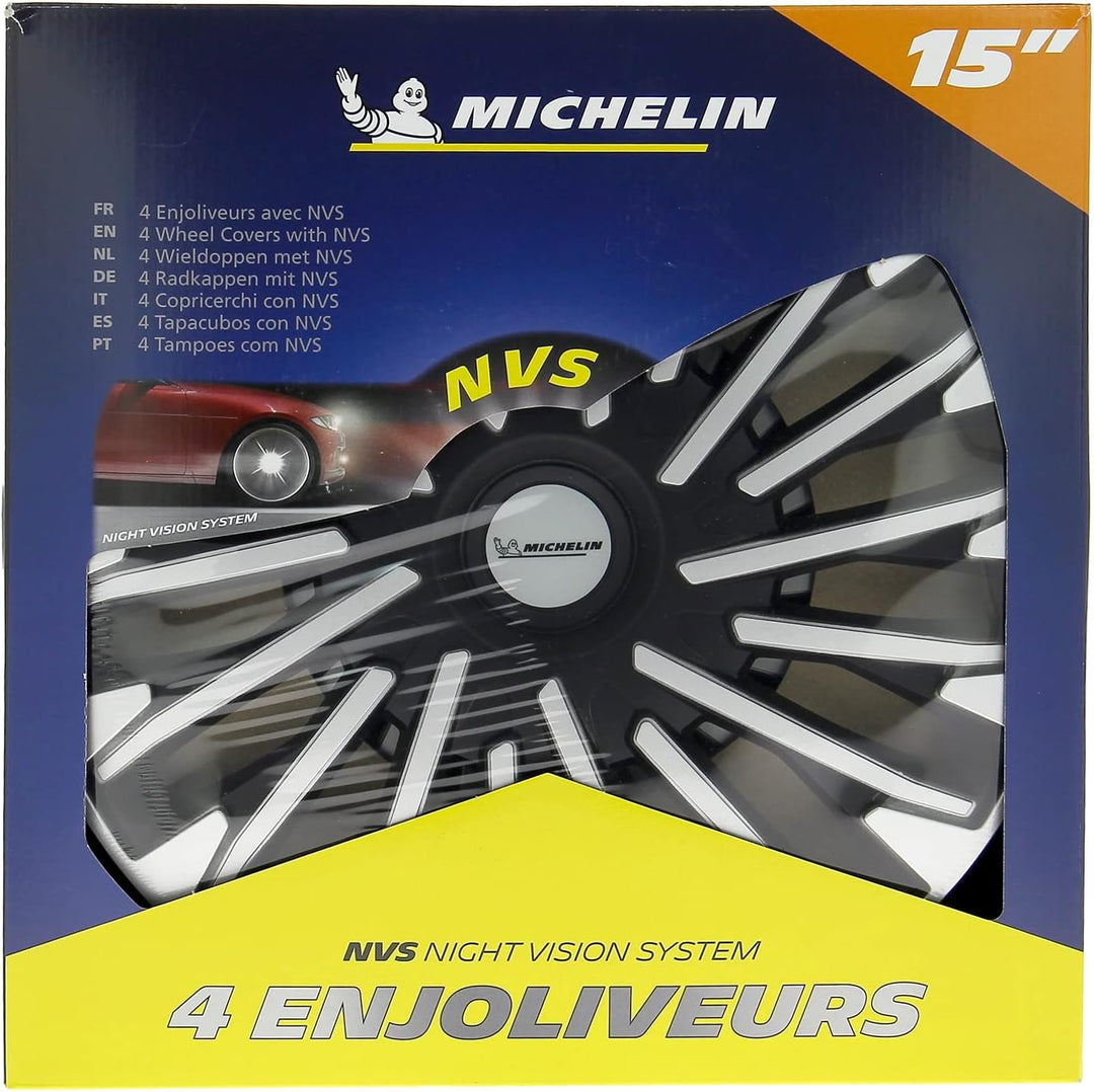 Michelin 0090 Radkappen, 4 Stück, NVS 942 Grau 13" pollici, 13" pollici