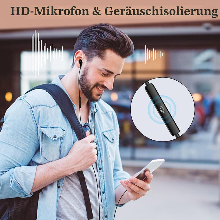 Guguearth MFi-Zertifiziert Lightning Kopfhörer für iPhone, Magnetische Kopfhörer mit Kabel Kompatibe