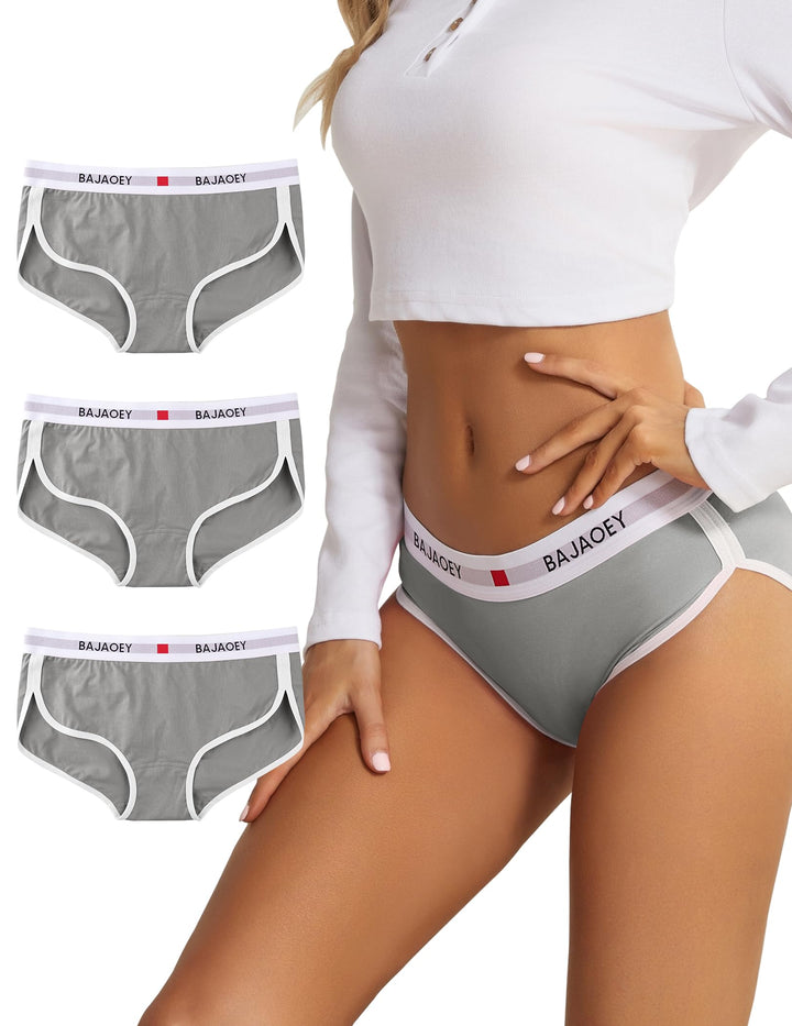 PHOLEEY Slip Unterhosen Damen Unterwäsche Feuchtigkeitsableitende Baumwolle Atmungsaktives Bikini Hö