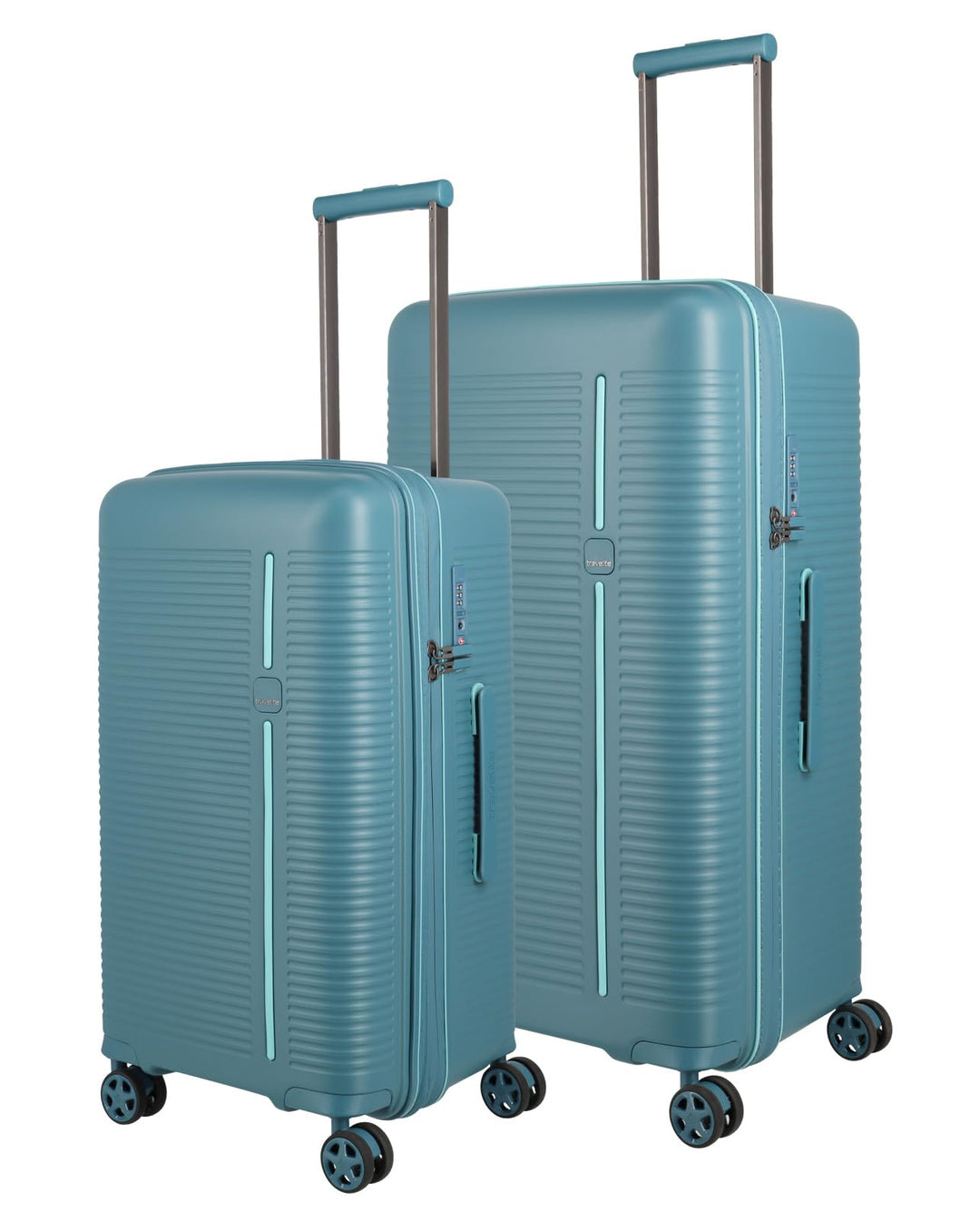 Travelite 4-Rad Koffer Set 2 teilig Grössen L/M, Gepäck Serie Roomer: Hartschalen Trolleys mit TSA K