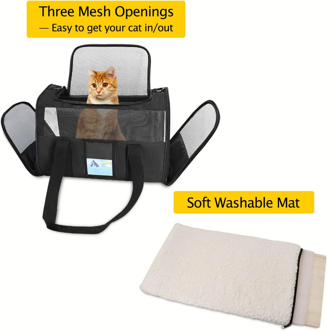 Refrze Haustier-Transportbox für mittelgrosse Katzen, kleine weiche Hundetragetaschen Hunde, TSA-zug