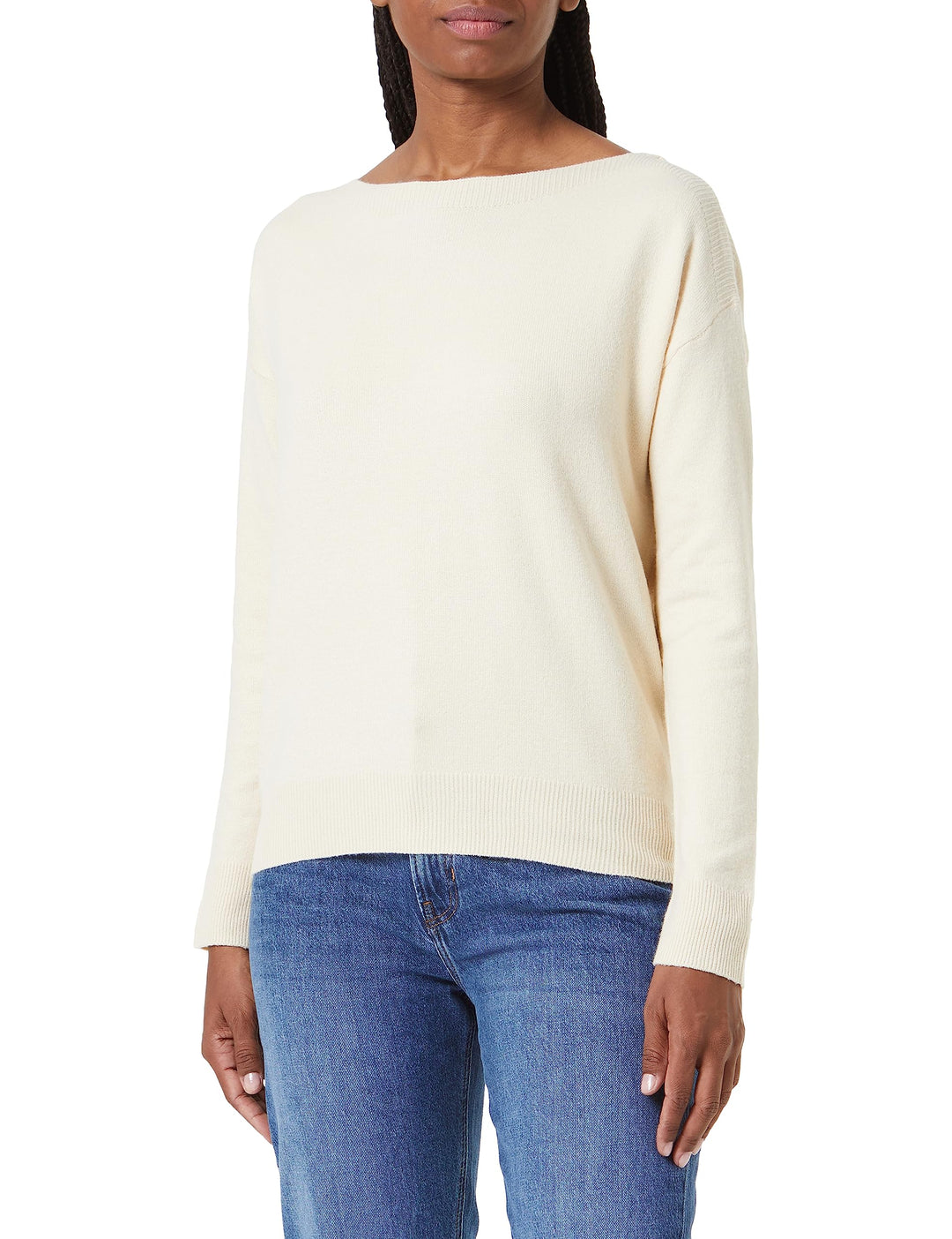 ICHI IHALPA LS2 Damen Strickpullover Feinstrick Pullover Feinstrickpullover U-Bootausschnitt Regular