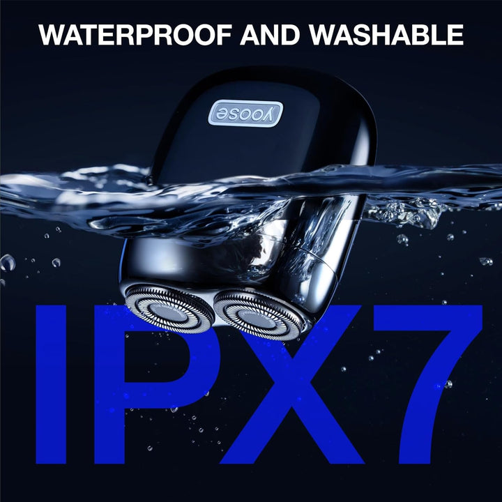 yoose MINI Rasierer Herren elektrisch, Elektrorasierer Herren aus Legierung, IPX7 wasserdicht elektr