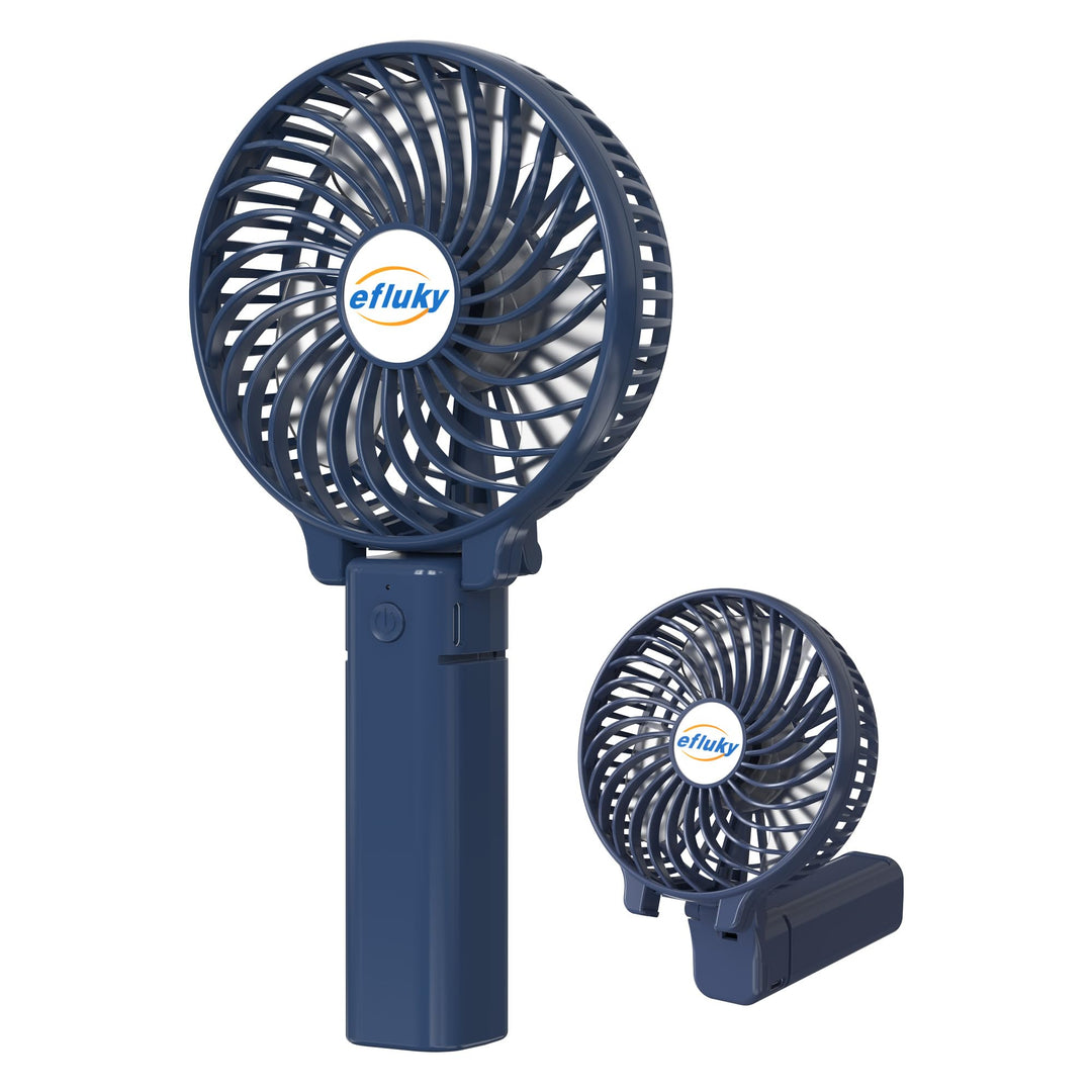 efluky Handventilator, Tragbarer Mini Ventilator, Faltbarer USB-Ventilator Wiederaufladbar, Kleiner