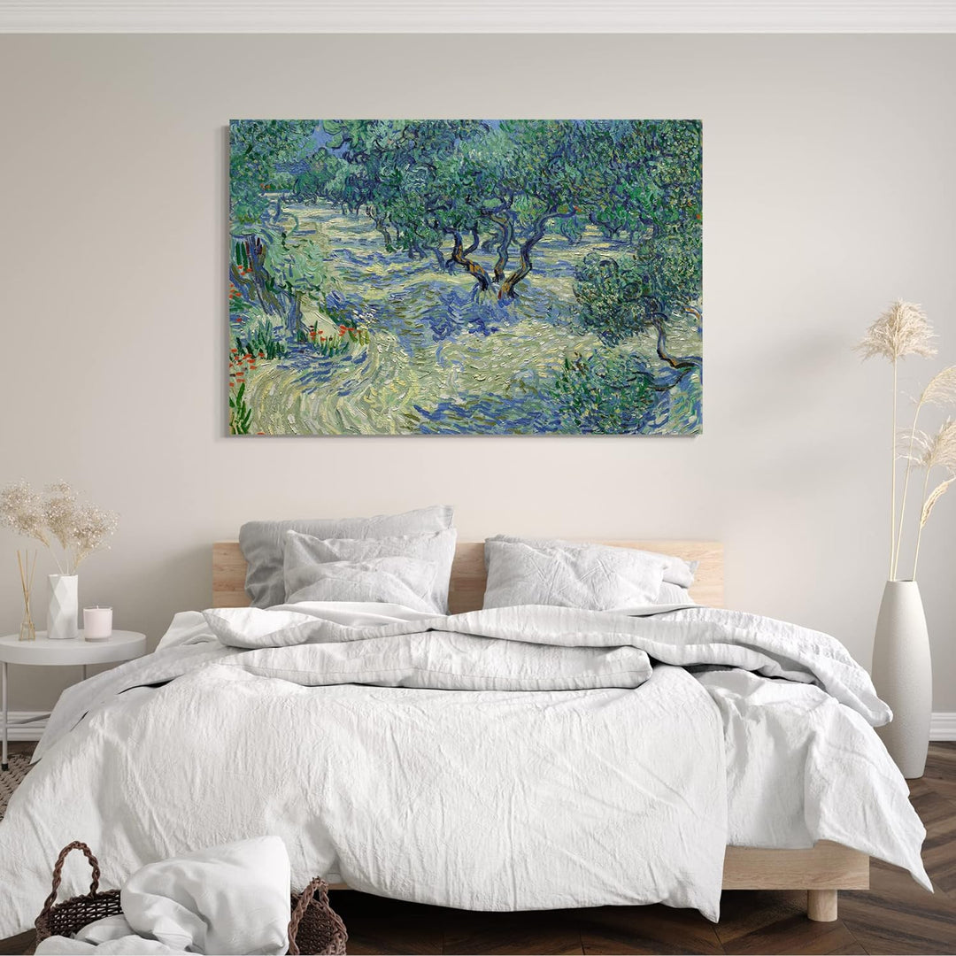 Printed Paintings Leinwand (80x60cm): Vincent Van Gogh - Oliven-Feld 80x60 cm, 80x60 cm