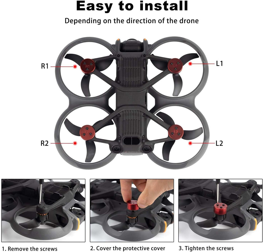 Unterseitenschutzabdeckung für Avata 2, 4 Stück Aluminiumlegierung Kratzfest, Staubdicht, Stossfest,