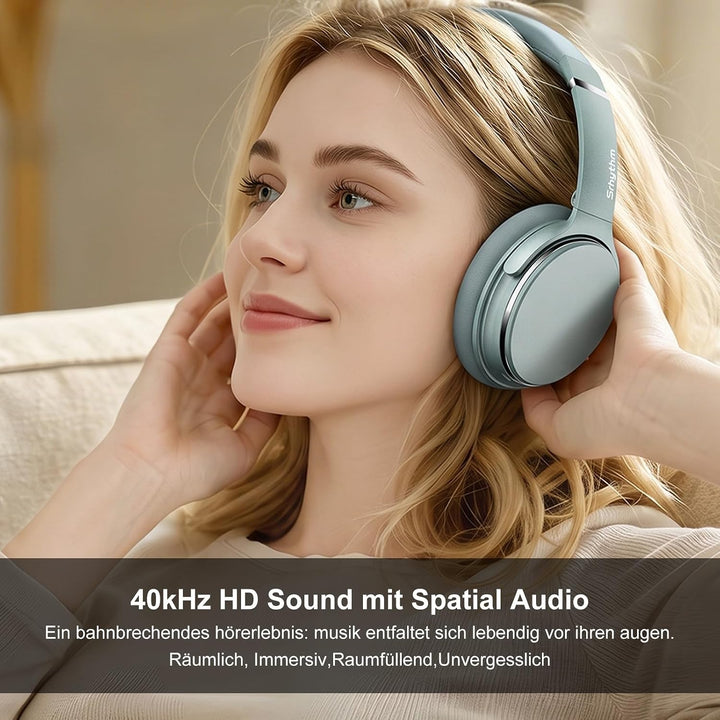 Srhythm NC25 Noise Cancelling Kopfhörer Bluetooth 5.3 Kabellos, 50H Wiedergabe Schnellladung, Verbin