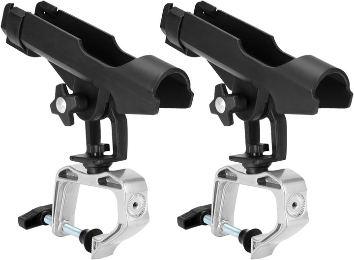 QWORK® 2 Stück Angelrutenhalter für Boote, Fischerboot, Kajak - 360 Grad Einstellbare Rutenhalter -