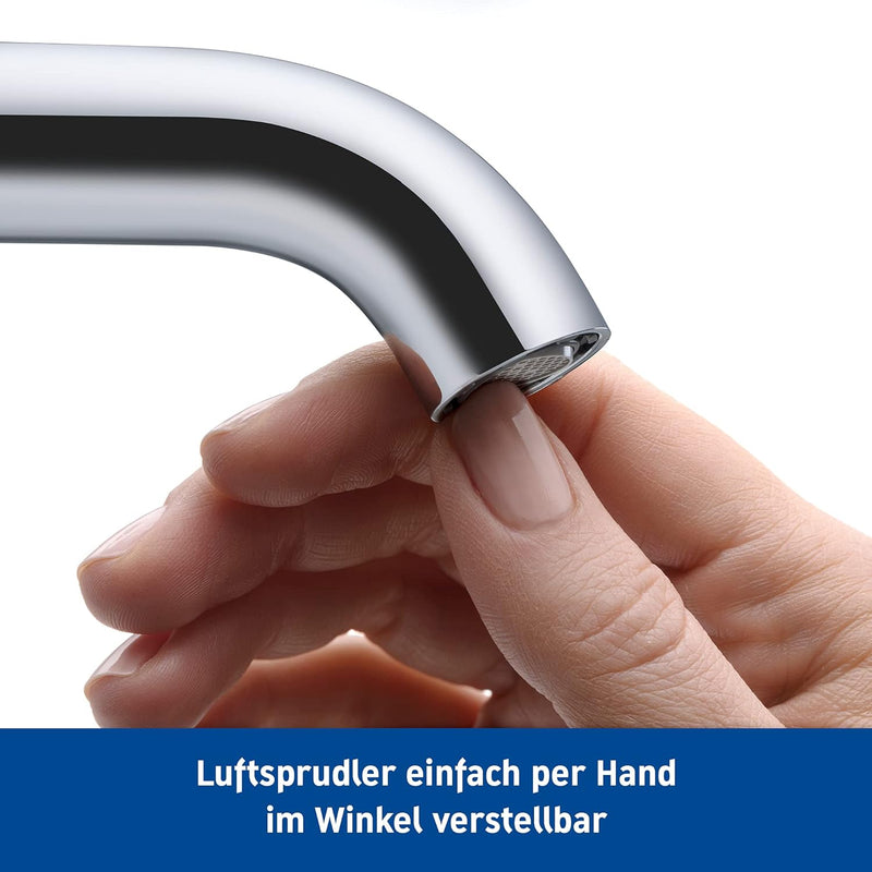 Duravit C.1 Waschtischarmatur, Grösse M (Auslauf Höhe 86 mm). Wasserhahn Bad mit Zugstangen-Ablaufga