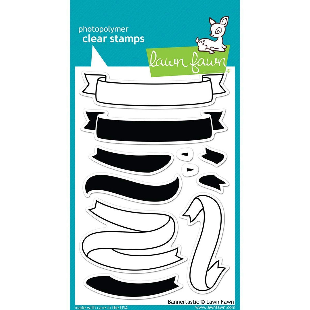 Lawn Fawn Bannertastic LF1336 Stempel, 10,2 x 15,2 cm, klar