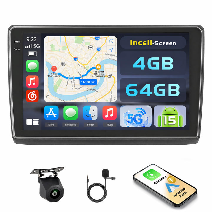 Hikity Android15 4+64G Autoradio für Renault Trafic/Opel Vivaro 2006–2010/Nissan Primastar 2006–2014