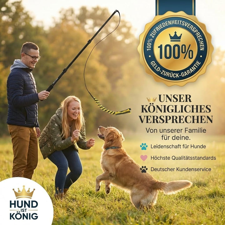 HUND IST KÖNIG® Reizangel Hunde - Profi Reizangel für Hunde für ultimativen Spielspass & körperliche