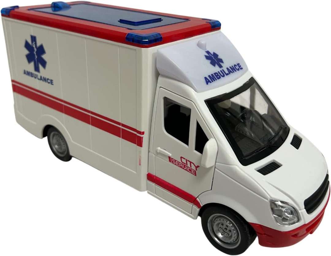 Generisch Krankenwagen Spielzeug mit Lichtern Sirenen Türen und Dach Öffnen Bewegung Kupplung Kranke