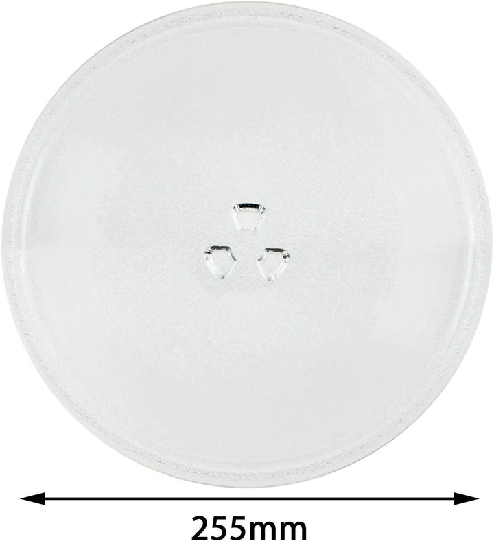 Spares2go, Universal Drehteller aus Glas für die Mikrowelle (255 mm Durchmesser)