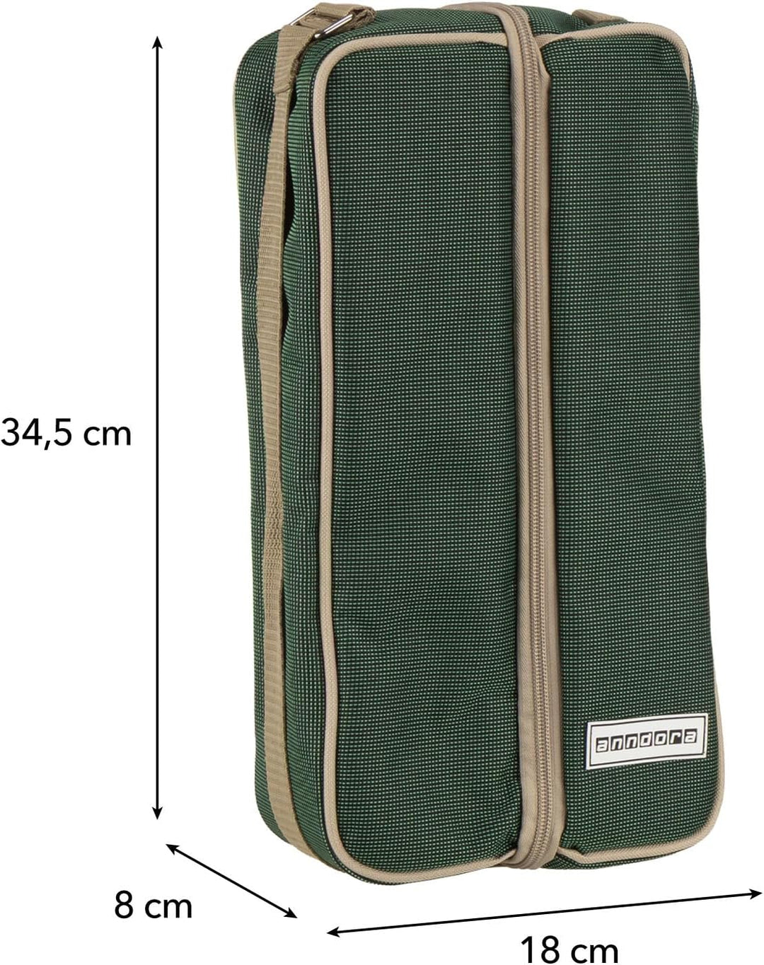 anndora Kühltasche Flaschentasche Weinkühltasche + 6 TLG. Zubehör – grün, Grün