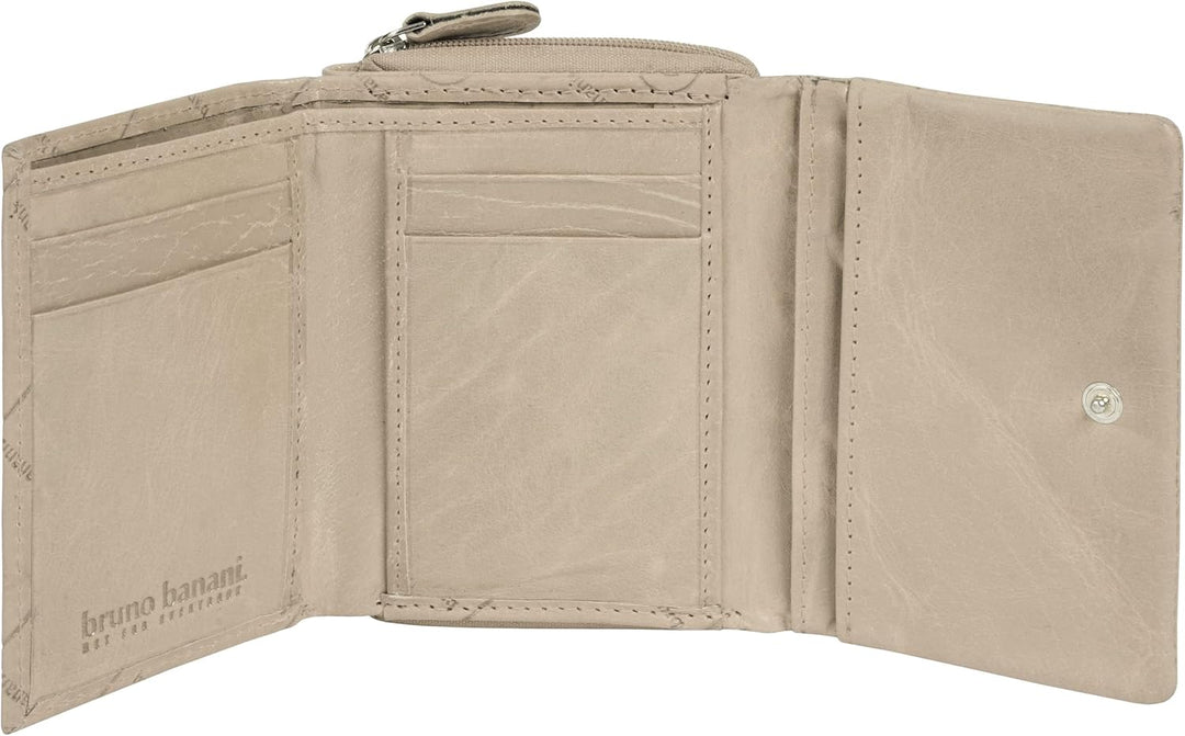 bruno banani Geldbörse Echt Leder Damen | RFID-Schutz, praktische Fächeraufteilung, 5 Einsteckmöglic