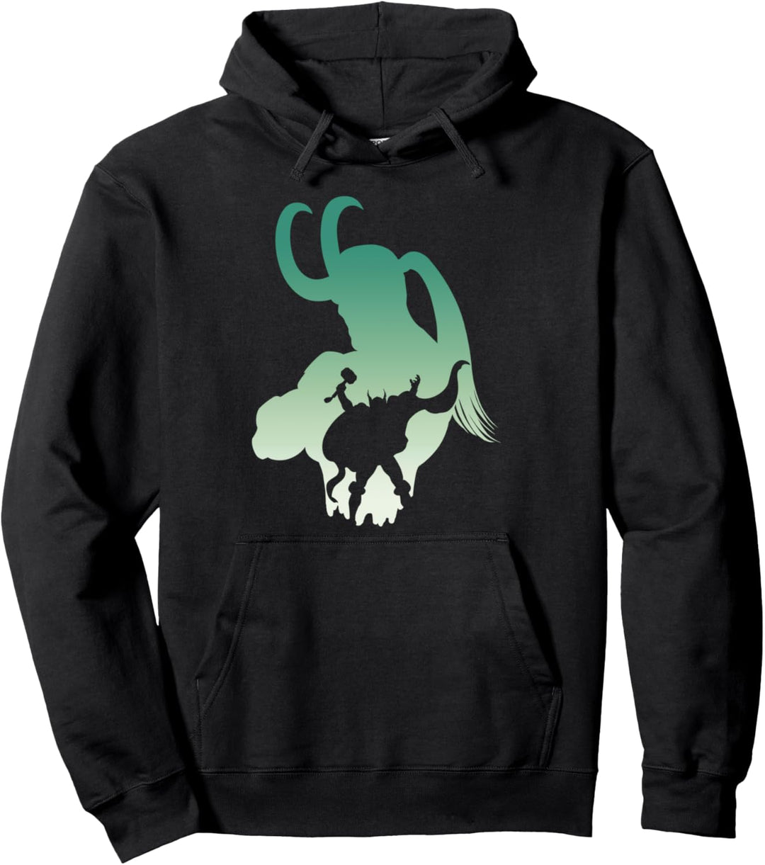 Marvel Loki and Thor Silhouette Brothers Pullover Hoodie