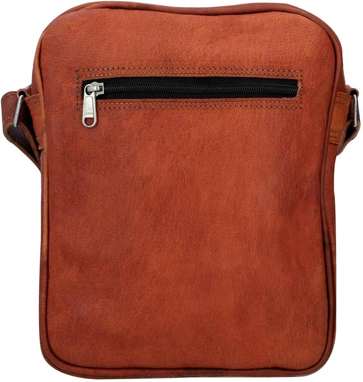 Gusti Umhängetasche Leder - Frank Handtasche Ledertasche Vintage Braun Leder Damen