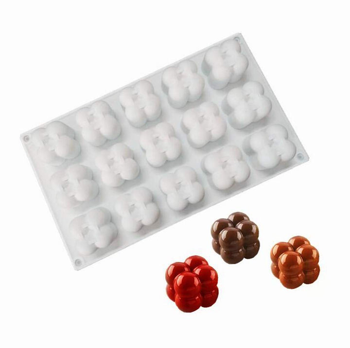 Uenmay Silikonform 3D 3D Kuchenform Handgemachtes Backgeschirr DIY Formen, 15 Löcher Kleine magische