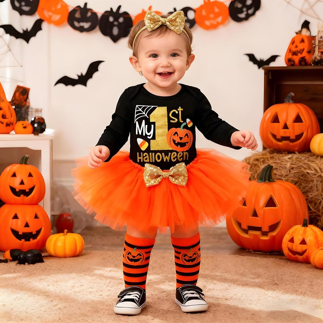 Baby Mädchen Halloween Outfit,Mein Erstes Halloween Baby Mädchen Kleidung,Halloween Outfit Baby,Neug
