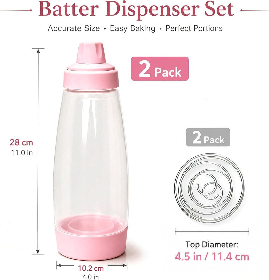 2 Stück Rosa Pancake Portionierer