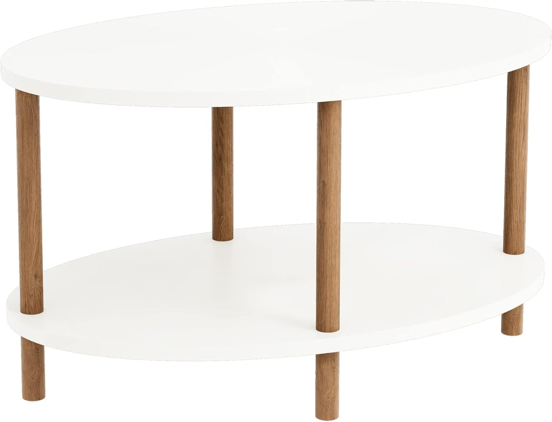 [en.casa] Couchtisch Højreby mit unterer Ablage Wohnzimmertisch Kaffeetisch 43 x 70 x 44 cm Sofatisc