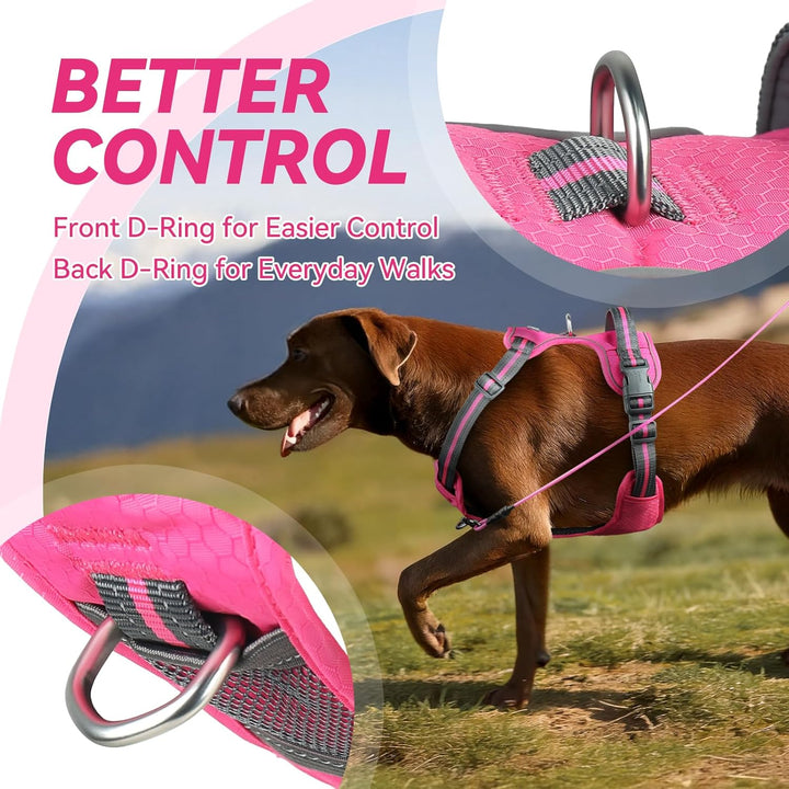 VIVAGLORY Easewalk Hundegeschirr, Anti Zug Hundegeschirr für Training &amp; Spazieren, Anti Zieh Geschir