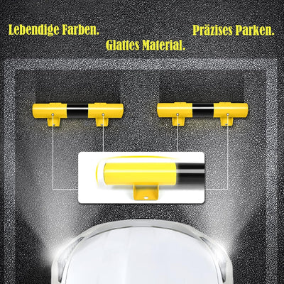 LZQ Garagenstopper Parkplatzbegrenzung Radstopper für Garage 2er-Pack mit Reflexionsstreifen Schwarz