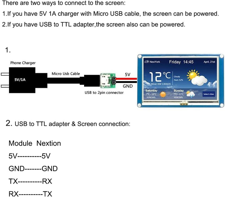Aihasd 2.8" TFT 320X240 English Nextion HMI USART UART Serial Touch LCD Module Display Panel for Ard