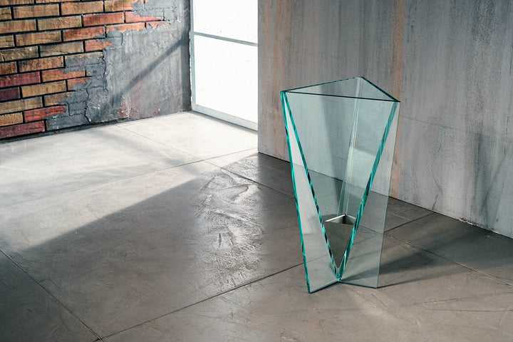 IMAGO FACTORY Drop | Schirmständer aus transparentem Glas – Schirmständer für den Innenbereich, mit