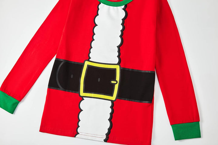 Jungen Pyjama Langarm 4-teilig Kleine Kinder Nachtwäsche Schlafanzug Set 2-14 Jahre Weihnachtsmann-r