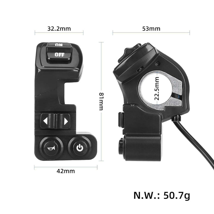4-in-1-Schalter für Kukirin G2 Pro/G2 Pro DB/G2 Max Elektroroller, wasserdicht für Trompete, Blinker