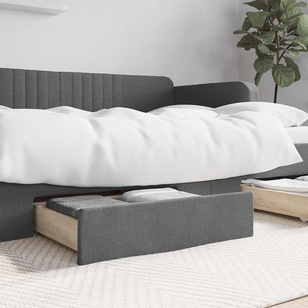vidaXL Bettschubladen 2 STK., Bettkasten mit Rollen, Schubkasten Schublade für Bett, Bettschubkasten