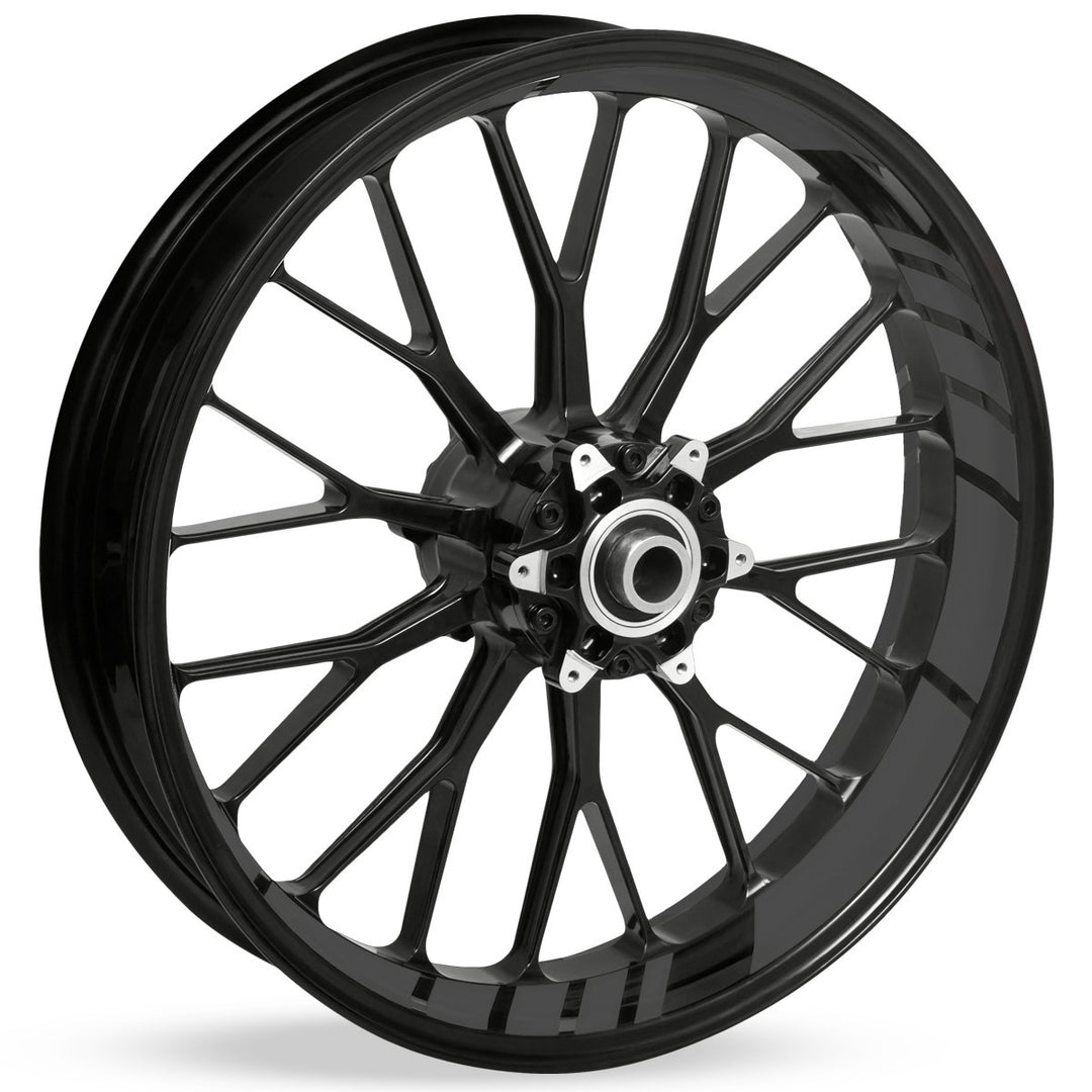 Motoking Felgenbettaufkleber im GP Design - Komplettset für 16" bis 19" - Farbe & Breite wählbar dun