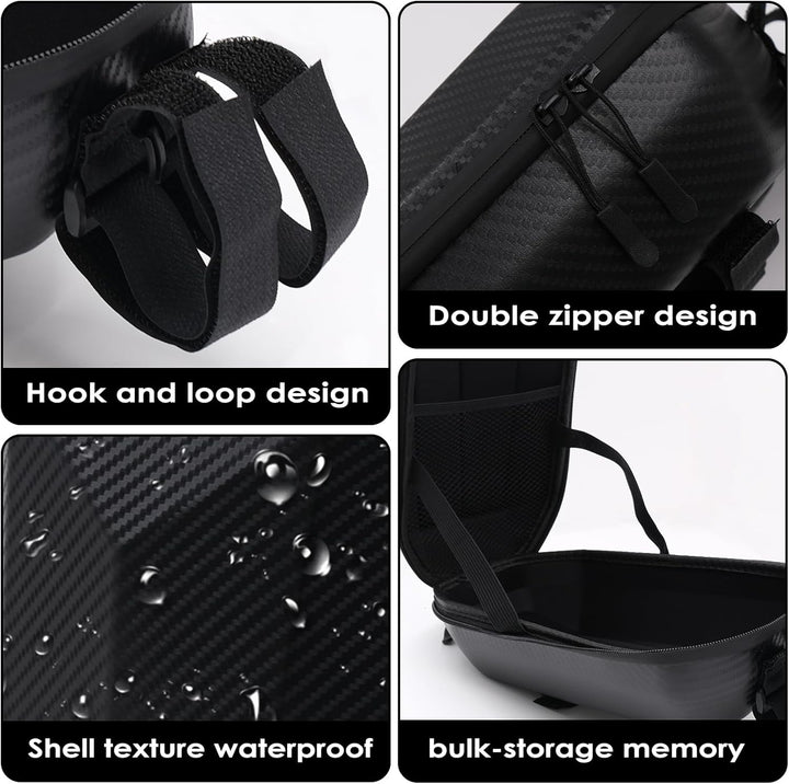 E Scooter Tasche, 4L Grosser Kapazität Rollertasche mit Eva Hard Sell Inneres, wasserdichte Front Tu