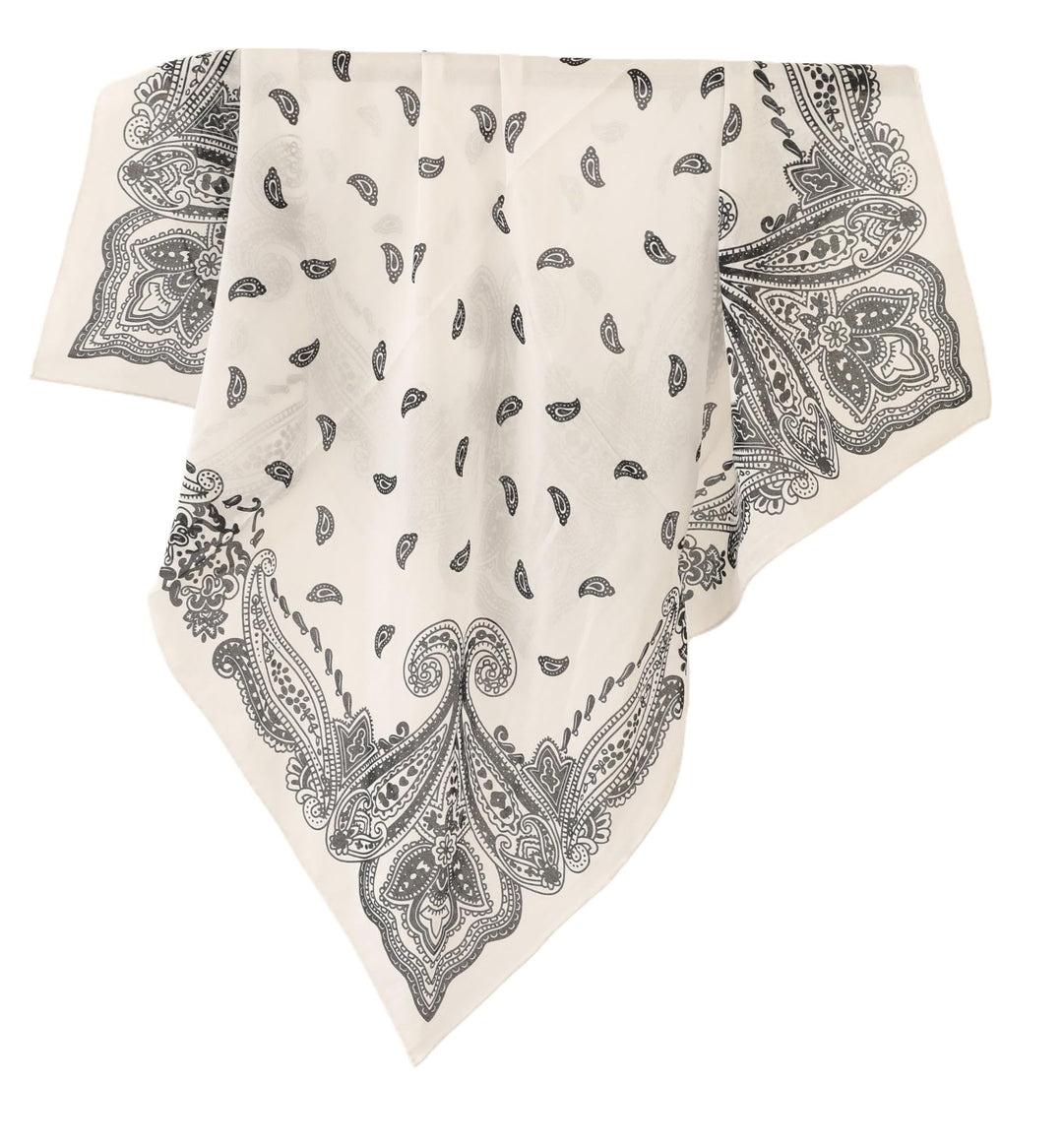 Unisex Seide Baumwolle Mix 65/65 cm Halstuch handrolliert Nickituch Kopftuch Bandana Seidenhalstuch