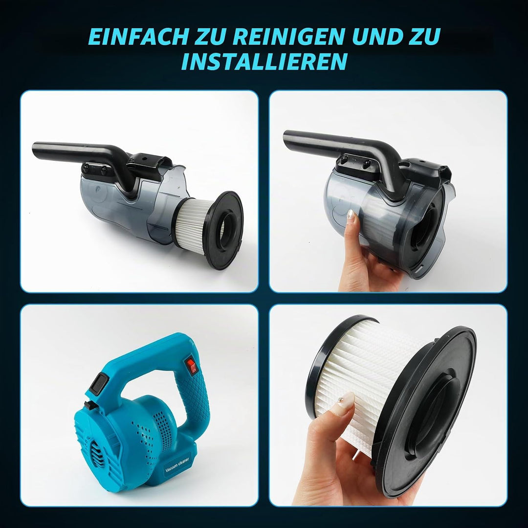 Akku Handstaubsauger Kompatibel mit Makita 18V Batterie, 16KPa 4-in-1 Multifunktionaler Staubsauger,