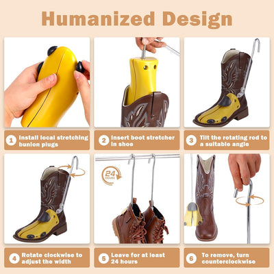 Exshoiu Schuhspanner, Schuhdehner für Stiefel, 1 Paar Schuhdehner Schuhweiter Stiefeletten, Verstell