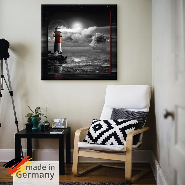 ARTland Leinwandbilder Wandbild Bild auf Leinwand 70 x 70 cm Wanddeko Maritim Meer Küste Strand Leuc