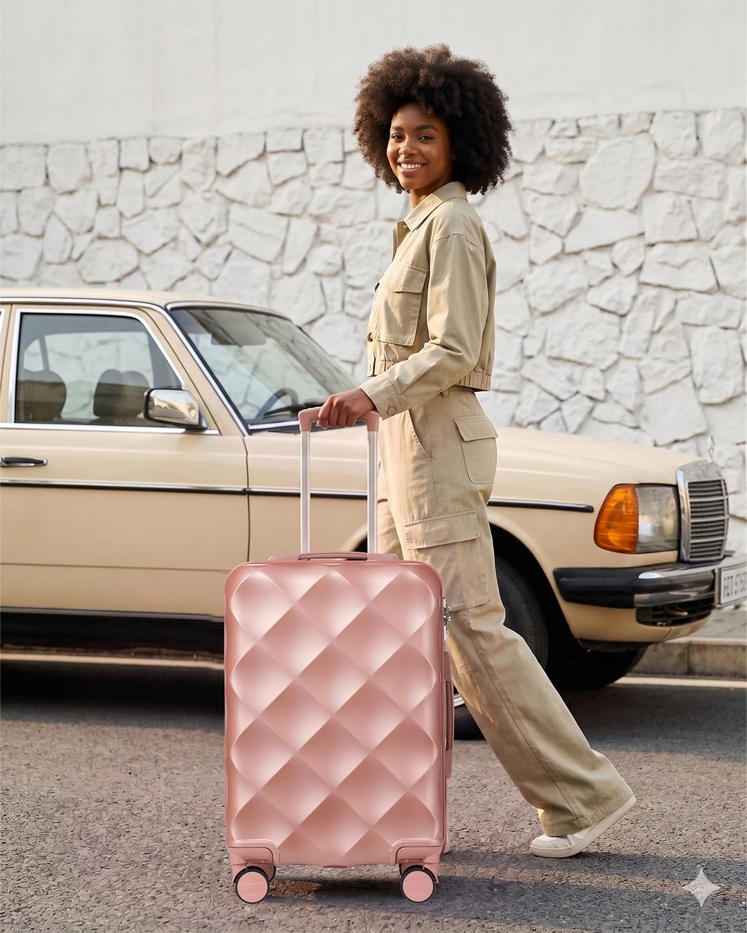 Sea choice Hardschalen Trolley Koffer Set 5tlg. Zwillingsrollen Reisekoffer Enthält 1 Reisetasche un