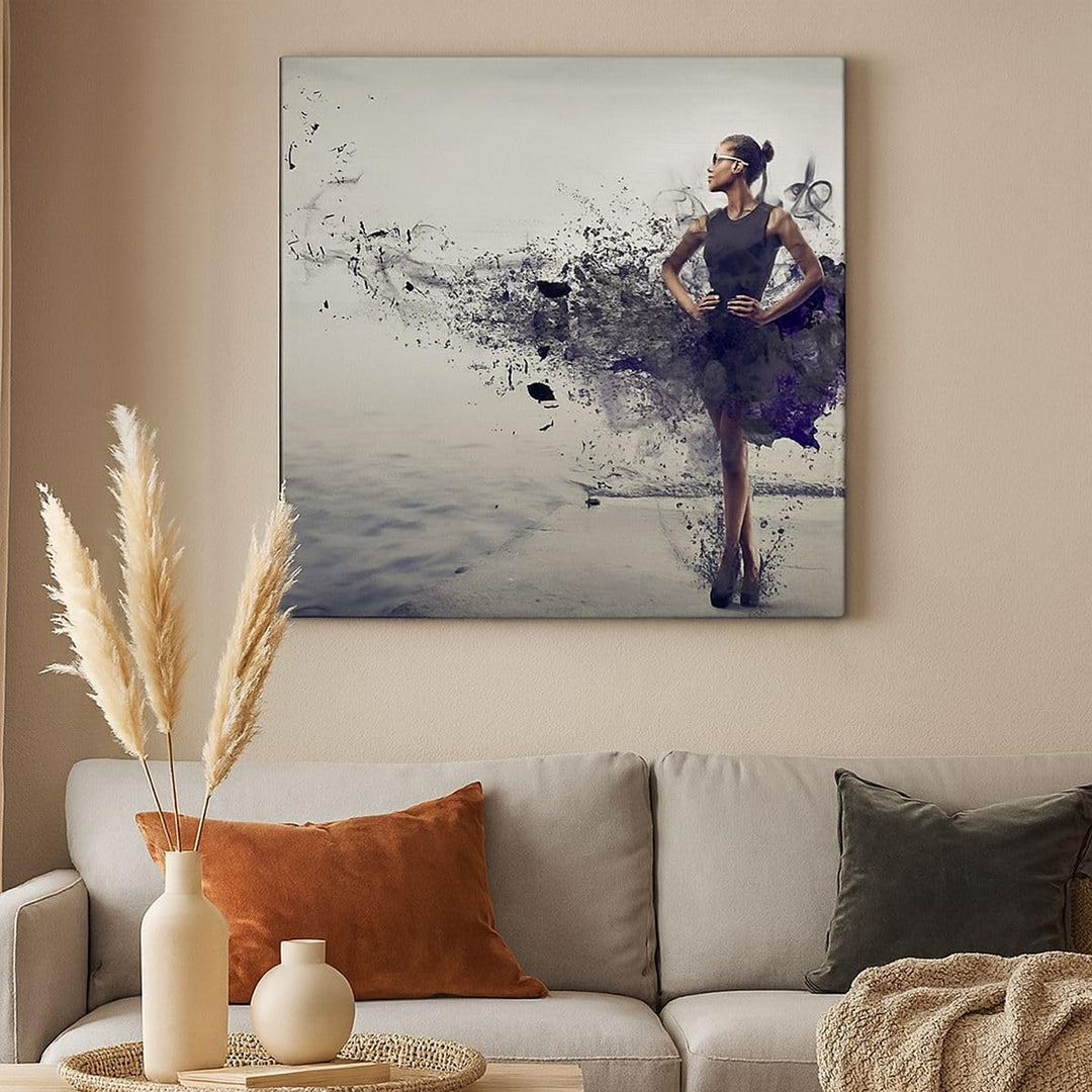 Bilder auf Leinwand 70x70cm Leinwandbild Afrika modell schönheit komposition Gross Wanddeko Bild Sch