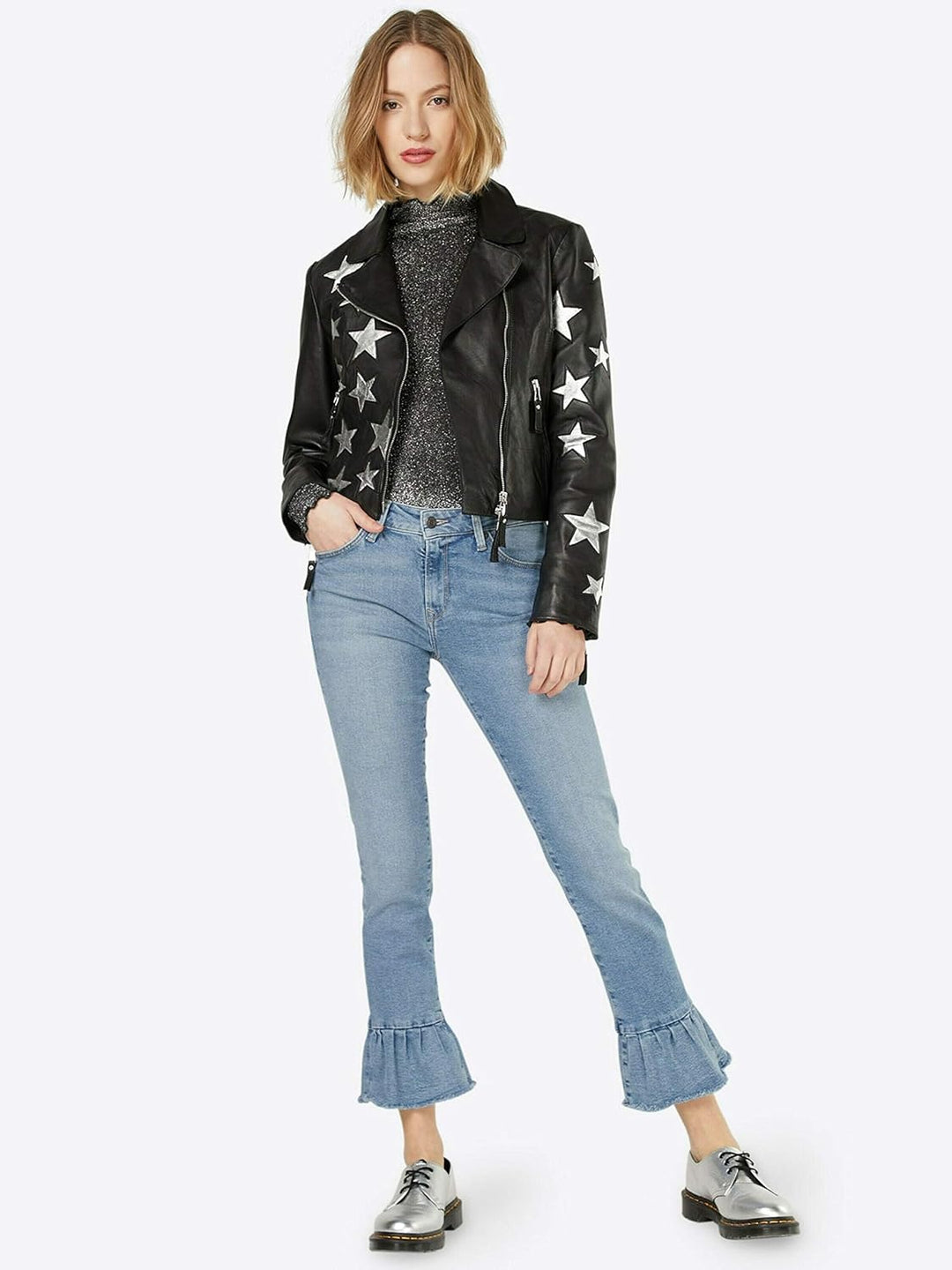 Mavi Damen Adriana Ankle Skinny Jeans, Blau (Mid Frill Denim 24886), W27