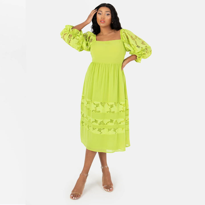 Lovedrobe Damen Casual Dress 46 Lime Green, 46 Lime Green
