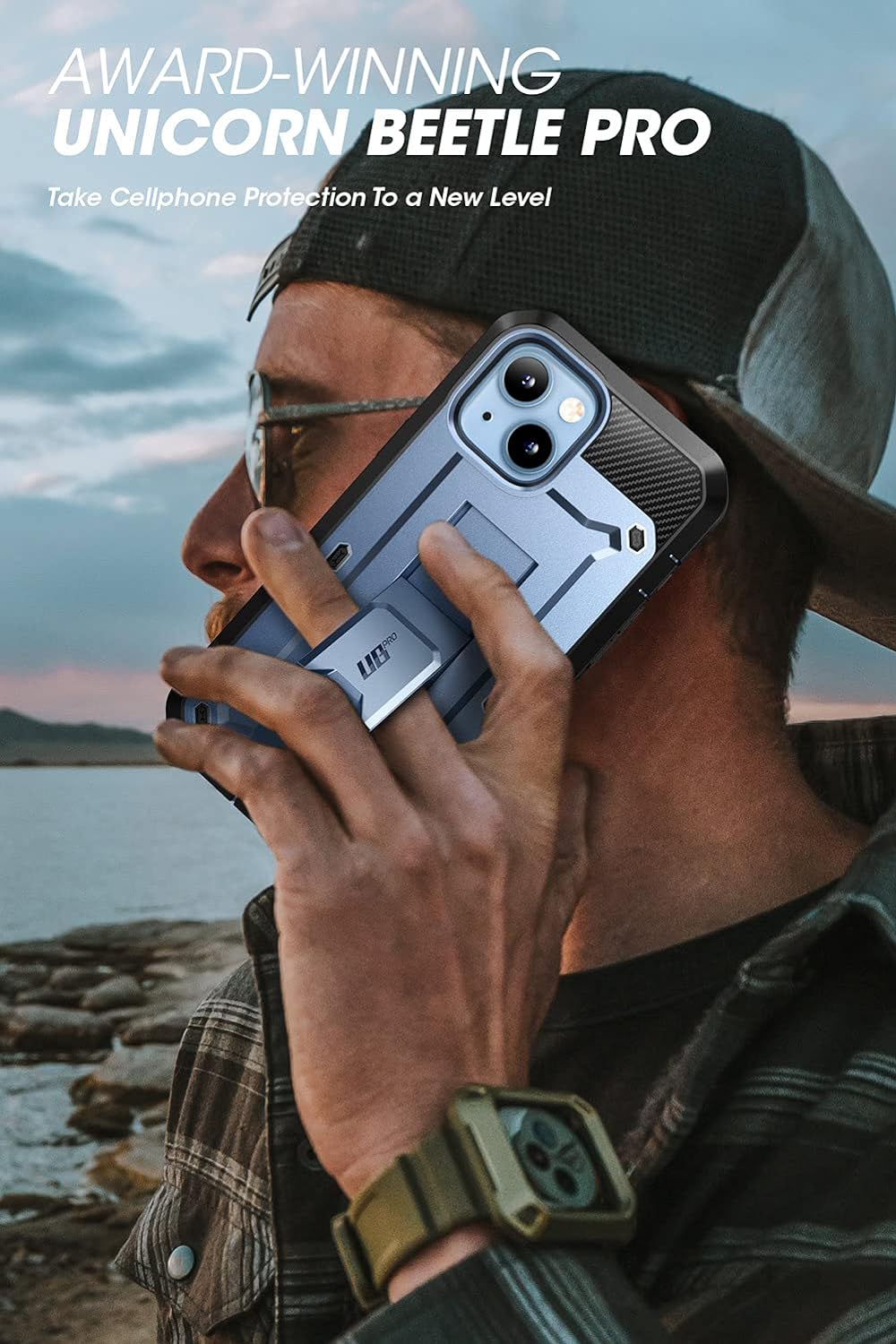 SUPCASE Unicorn Beetle Pro Ganzkörper Rugged Holster Schutzhülle für 6,1 Zoll iPhone 13 (2021), Meta