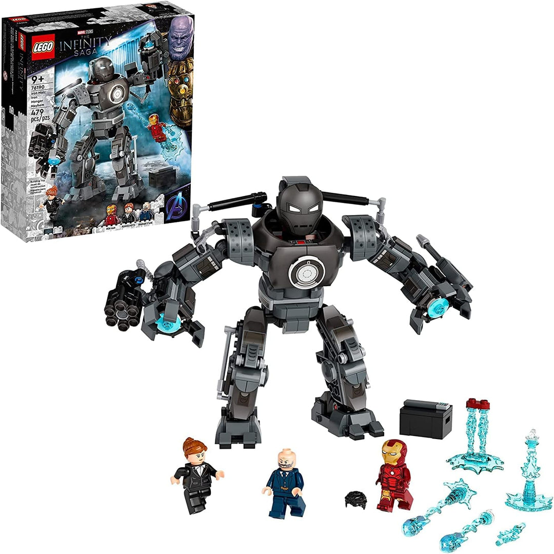 LEGO Marvel Iron Man: Iron Monger Mayhem 76190 Collectible Building Kit with Iron Man, Obadiah Stane