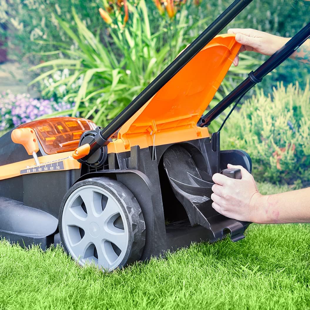 LawnMaster CLMF4841E Akku-Rasenmäher 48V Max 2x24V 4.0Ah Batterie, 41cm 450m² Mulchen 42L, 22-72mm 6