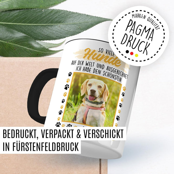 Tasse Hund personalisiert Geschenk So viele Hunde und ich habe den schönsten, Kaffeetasse eigenes Bi